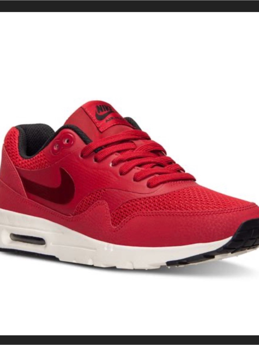 Nike Women’s Red Air Max 1 Ultra Essential Sneakers - Size 7